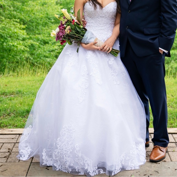 Rachel Allen RB6114 Mary’s Bridal White Ball Gown - Picture 4 of 16